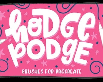 Hodge Podge Brushes for Procreate illustration illustrated lettered lettering