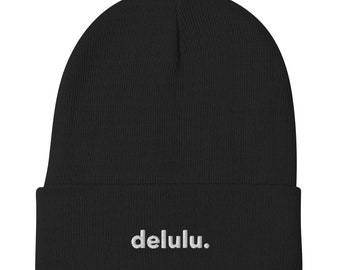 Delulu Embroidered Beanie