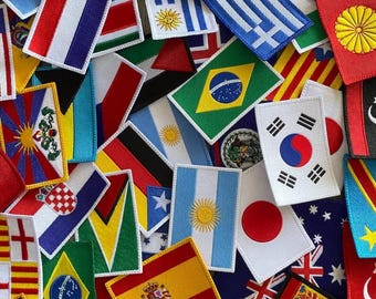 Gestickter Nationaler Flaggen Aufnäher, Country Flagge Patch, Aufnäher für Jacke, Hut, Rucksack, Kleidung, Reise Souvenir Geschenke