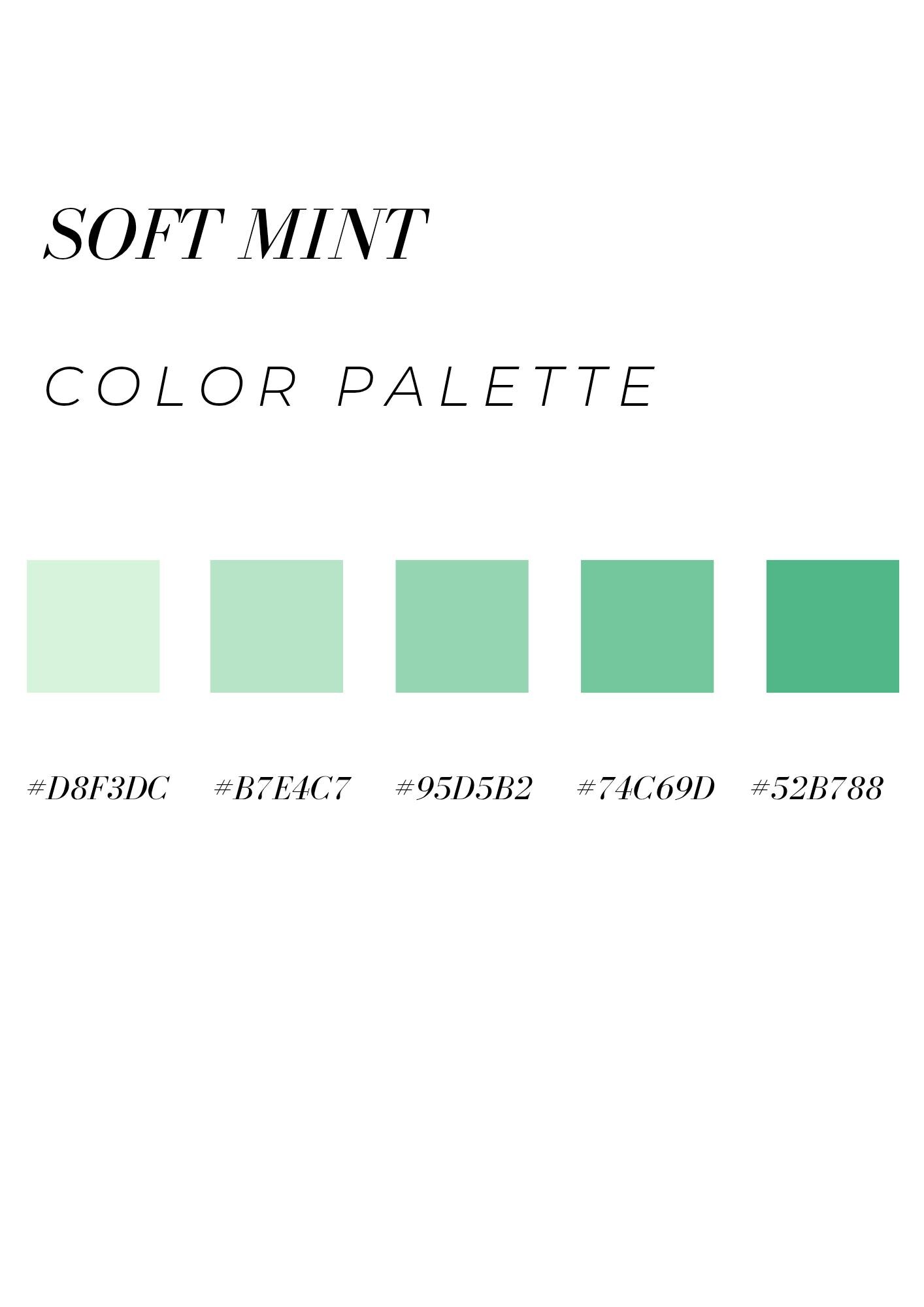 20 Pastel Color Palettes | Canva Color Palette Bundle | Soft Branding ...