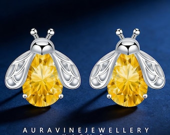 Bee S925 Silver Stud Earrings Pastoral