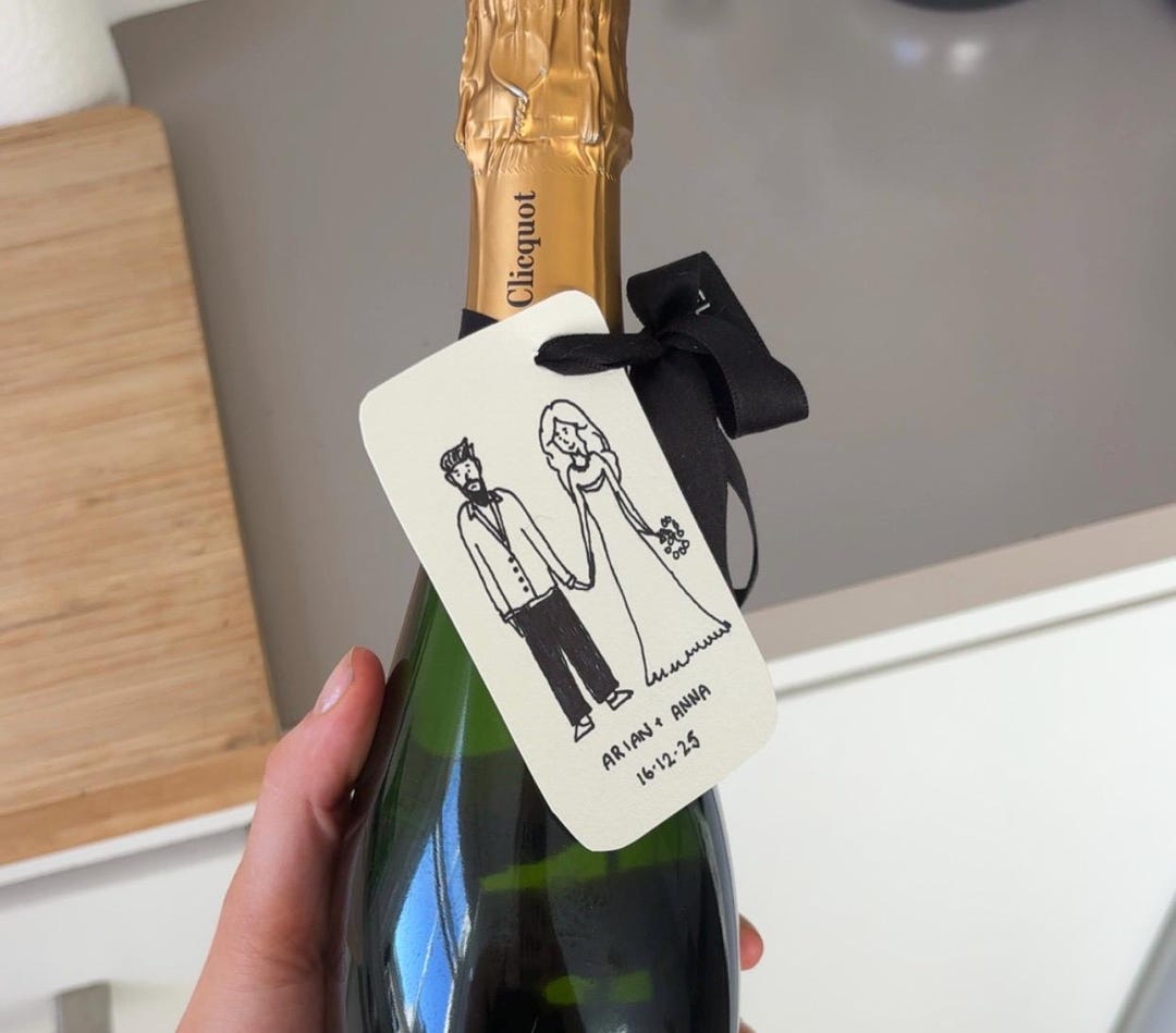 Personalised Card for Champagne Bottle - Etsy
