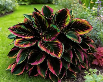 Más de 200 semillas mixtas de hosta / Planta perenne resistente para cubrir el suelo en jardines de sombra.