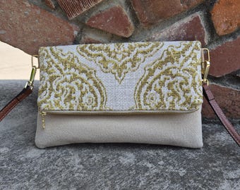 Bolso bandolera plegable, bolso vegano, bolso de mano vintage