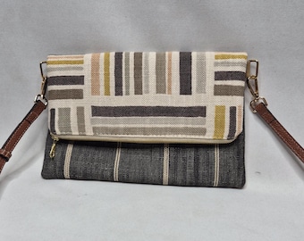 fold over crossbody, vegan handbag, vintage clutch