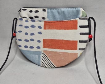 Half Moon Crossbody Bag, Adjustable Strap, Zippered Pouch, Exterior Pocket