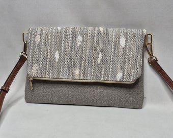 fold over crossbody, vegan handbag, vintage clutch