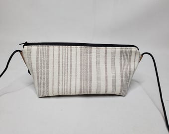 Bolso bandolera de rayas: pequeño bolso triangular con correa ajustable