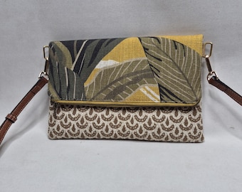 fold over crossbody, vegan handbag, vintage clutch