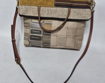 Bolso bandolera plegable, bolso de retazos, bolso 3 en 1
