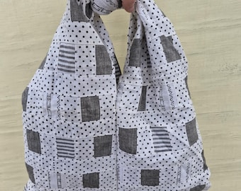 Knot Bag, Vintage Fabric Summer Handbag, One-of-a-Kind Clutch