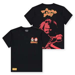 Chucky Wanna Play T-Shirt, Child's Play Horror Movie Tee, Good Guy Doll Shirt with Front and Back Print for Men