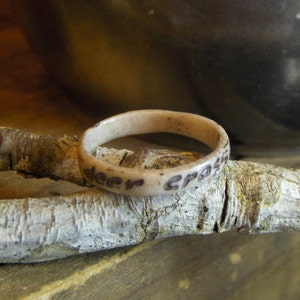 Deer Crossing. Skinny antler ring. Made in any size