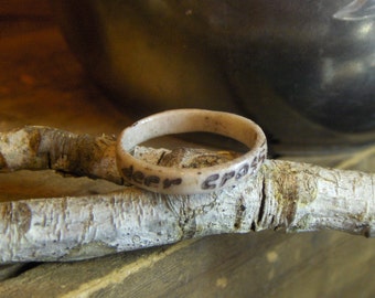 Deer Crossing. Skinny antler ring. Made in any size