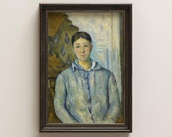 Retrato con un toque melancólico – Arte postimpresionista francés vintage (Descarga digital)