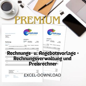 Premium Excel invoice template | Quote template & customer list | Invoicing software for tradespeople and service providers | Accounting template