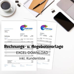 Invoice template Excel | Quote template & customer list | Invoicing software for tradespeople and service providers | Accounting template