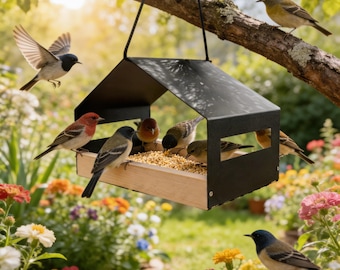 Open Bird house / feeder - Weather Proof Ideal For Outdoor Garden