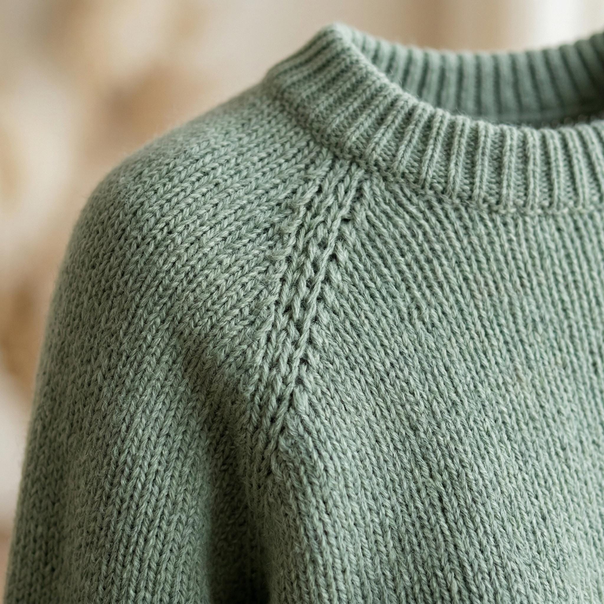 Real Easy Raglan Sweater Pattern PDF, Beginner Friendly Knitting ...