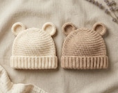 EASY pattern crochet bear hat, 10 Sizes preemie to adult, kid size, baby beanie, boy or girl hat, newborn baby gift, simple crochet pattern