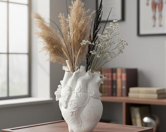 Nordische Anatomische Herz Vase, Harz Herz Blumentopf, Gothic Anatomie Dekor, Menschliche Herz Pflanzer, Dark Academia Tischvase