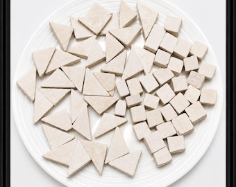 Perfect Shapes! : edible White Slate Cube  Triangle — Premium Snap / Natural Purity 500gram