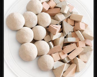 Edible Clay Balls & White Mixed Clay --- 400 GM (Premium Earthy Mix!)