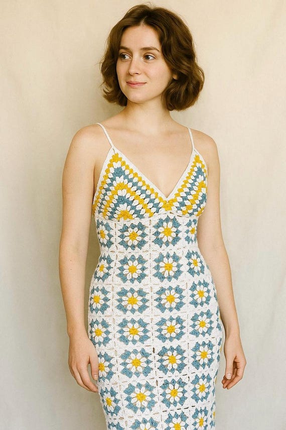 crochet square neck mini dress Crochet Square Neck Tie Strap Mini Shift Dress