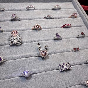 クリスタルリングコレクション No.1～16 | S925スターリングシルバー製ジェムストーンリング | 調節可能なクリスタルリング | 魔女風ジュエリー | 女性へのギフト