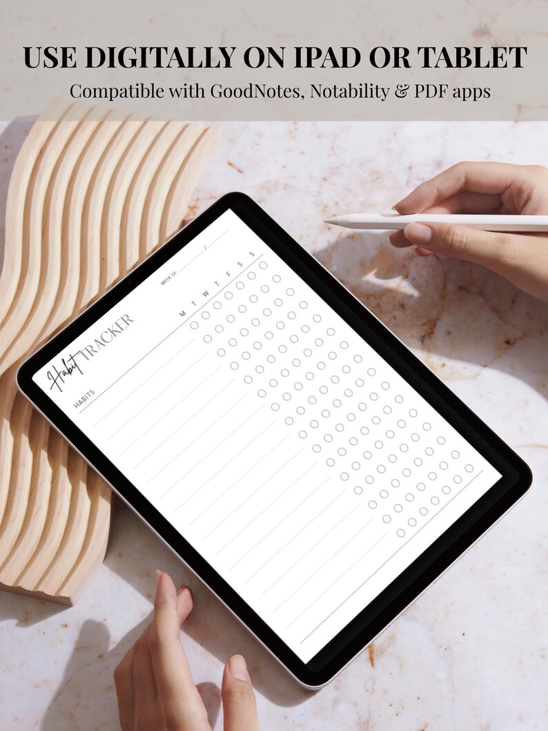 Minimalist Weekly Habit Tracker Printable | Routine Planner (digital ...