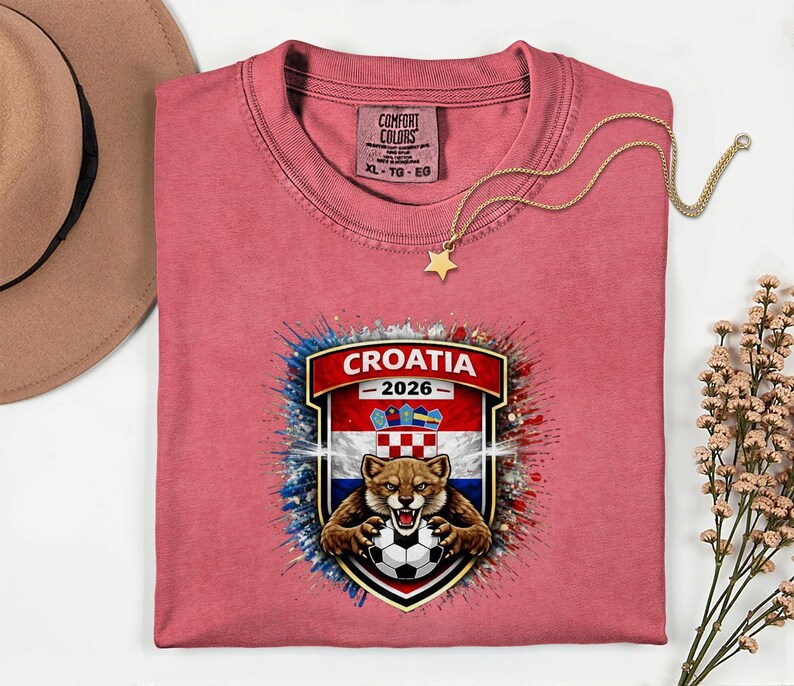 Camiseta de fútbol con la mascota de Croacia, camiseta de aficionado para el Mundial de 2026 imagen 8