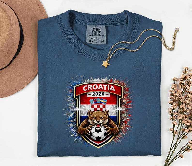 Camiseta de fútbol con la mascota de Croacia, camiseta de aficionado para el Mundial de 2026 imagen 2