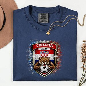 Camiseta de fútbol con la mascota de Croacia, camiseta de aficionado para el Mundial de 2026 imagen 4