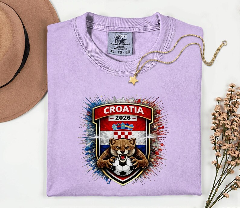 Camiseta de fútbol con la mascota de Croacia, camiseta de aficionado para el Mundial de 2026 imagen 5