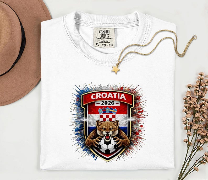 Camiseta de fútbol con la mascota de Croacia, camiseta de aficionado para el Mundial de 2026 imagen 9