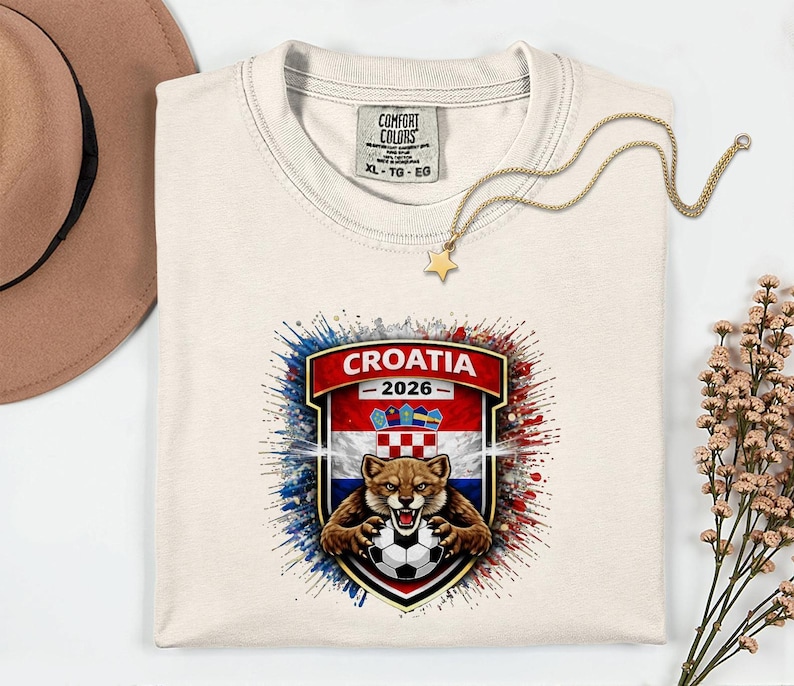 Camiseta de fútbol con la mascota de Croacia, camiseta de aficionado para el Mundial de 2026 imagen 1