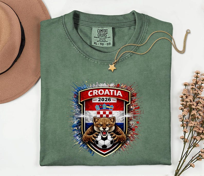 Camiseta de fútbol con la mascota de Croacia, camiseta de aficionado para el Mundial de 2026 imagen 3