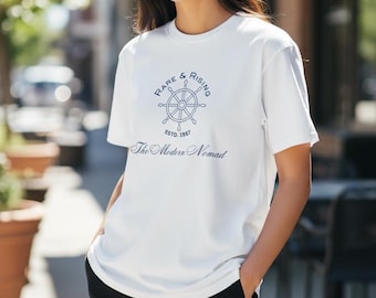 Camiseta Modern Nomad Sailing | Camiseta com estampa de viagem marítima