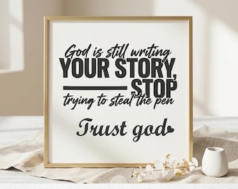 SVG de fe cristiana, diseño de la historia de Jesús, versículo bíblico inspirador (descarga digital)