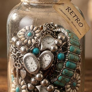 Pote de Joias Misterioso com 4 Variações de Estilo, 3 Tamanhos, Personalizável em Ouro/Prateado