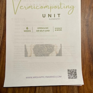 Vermicomposting / Worm Composting 6 Week Unit Study Homeschool Co-op