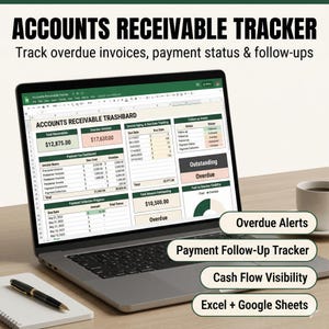 Accounts Receivable Collections Tracker, Priority Queue, Small Business Overdue Payment (Digital Download)
