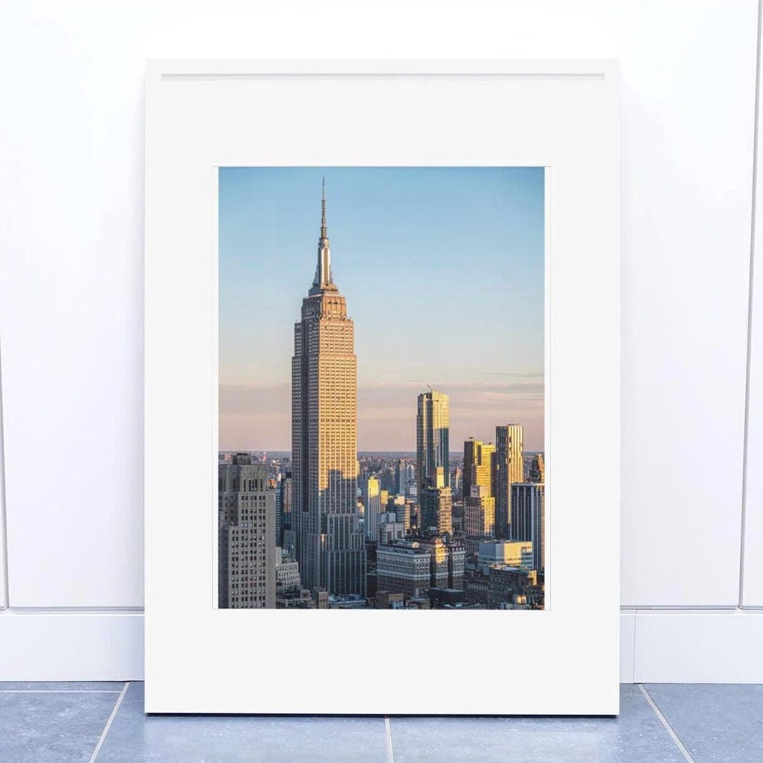 Empire State Building NYC Skyline Photo Print, Modern Elegant Wall Art ...