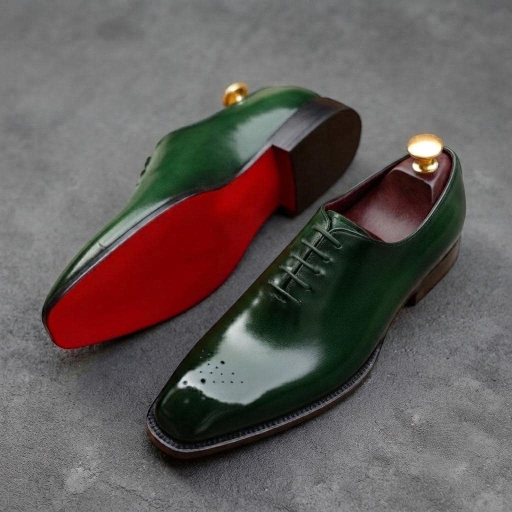 Men Green Dress Shoes