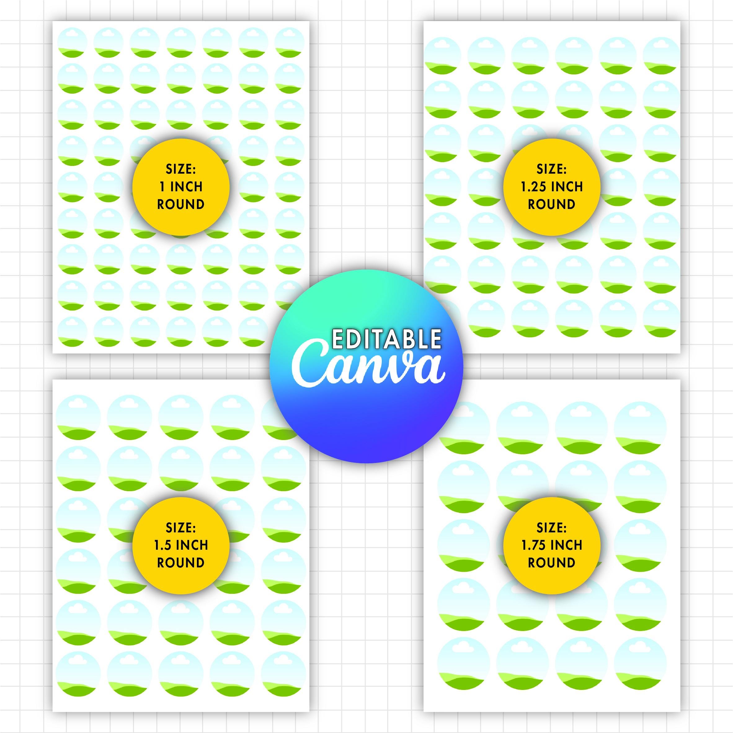 Button Pin Template Bundle | SVG, PNG, Canva Editable DIY Badge Circles ...