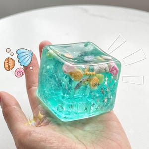 Ocean Cube Maltose Squishy Toy, Shape-Shifting Sensory Fidget Ball, Stress Relief, Kids Gift