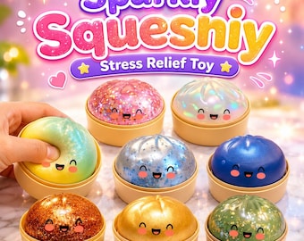 Giant Dumpling Squishy, Slow Rising TPR Stress Ball, Kawaii Food Desk Toy