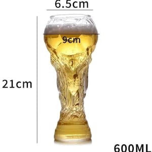 Football Trophy Glass 450ml 600ml 800ml, Match Day Beer Glass, Football Fan Gift, Birthday Gift for Him, Gift for Dad, Football Supporter 600ml Trophy Glass 🔥