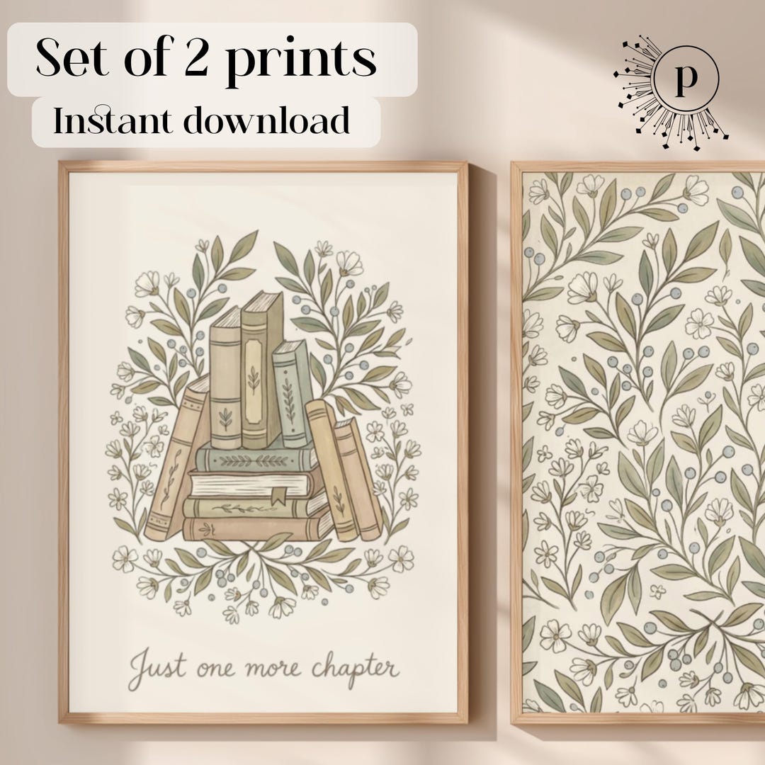 Book Lover Wall Art Set Printable, Reading Quotes Poster Bundle ...