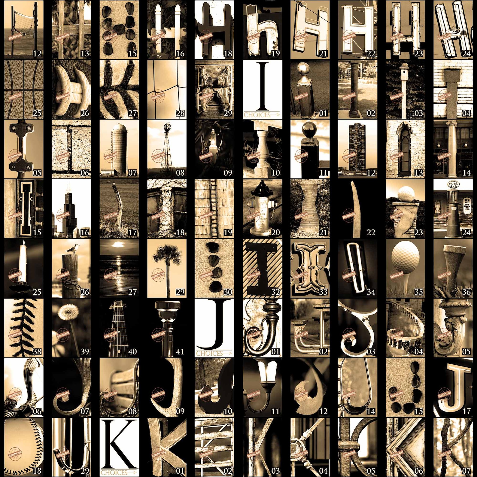 Letter Art Alphabet Photos for DIY Personalized Gifts. Create Custom ...